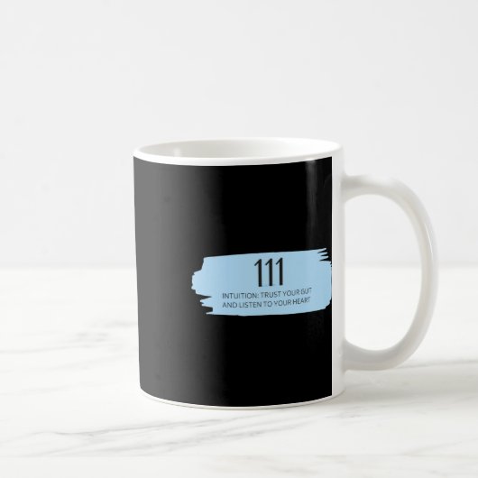 111エンジェルナンバーブルー コーヒーマグカップ (右)