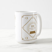 111エンジェル数表示水晶玉マグカップ コーヒーマグカップ (正面右)