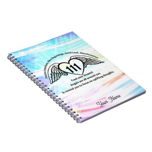 111エンジェル番号感謝の名前仕訳帳 ノートブック (右側)