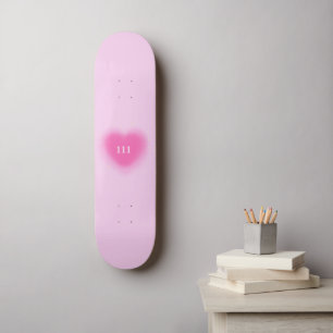111ピンクかわいらしハート審美天使の番号 スケートボード