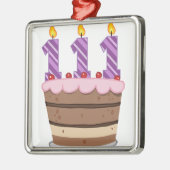 111歳お誕生日ケーキ メタルオーナメント (左)