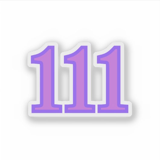 111 Angel Number Blessings シール (正面)