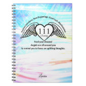 111 Angel Number Gratitude Journal | Name Notebook ノートブック (正面)