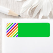 111 RAINBOWカラフルパタストライプーンテンプレートおもしろい ラベル (インサイチュ)