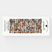 112 フォトコラージュ 卒業式 モダン ミニマル ホワイト 横断幕 (横)