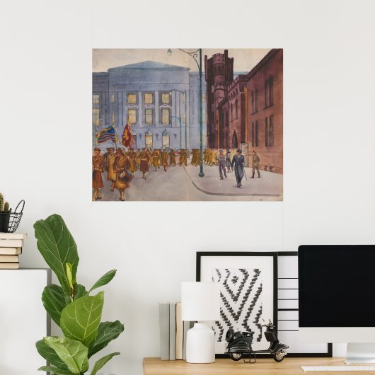 112th Engineers at the Cleveland Armory - 1940 ポスター (ホームオフィス)