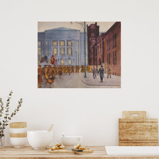 112th Engineers at the Cleveland Armory - 1940 ポスター (キッチン)