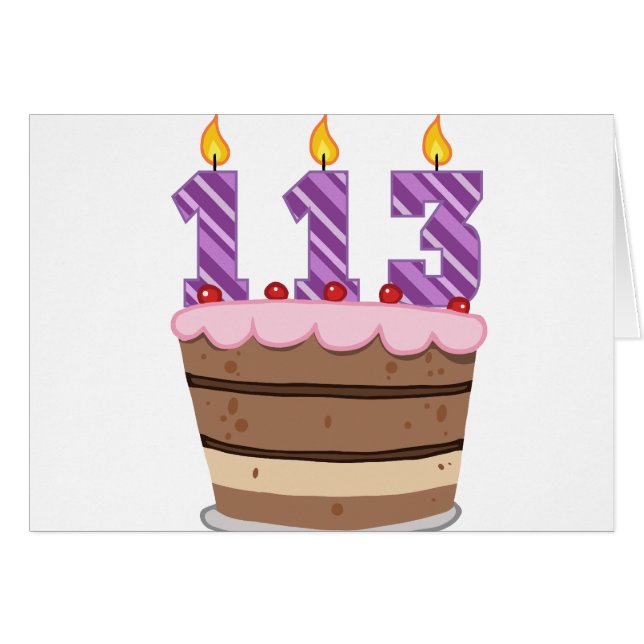 113歳のお誕生日ケーキ (正面横)