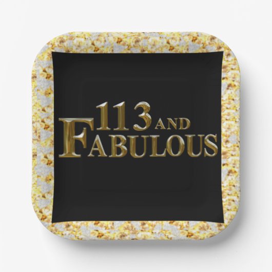 113歳の誕生日 ペーパープレート (正面)