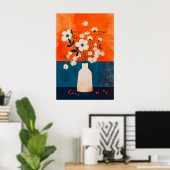 1130の強さとフローラミニマリズムの穏やかさ – こんにちは ポスター (ホームオフィス)