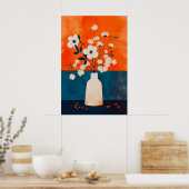 1130の強さとフローラミニマリズムの穏やかさ – こんにちは ポスター (キッチン)