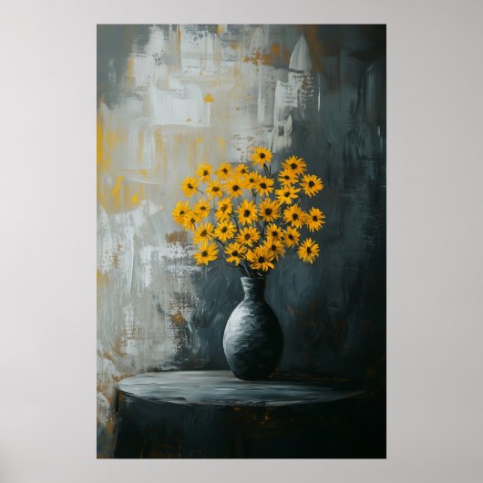 1135強さとフローラミニマリズムの穏やかさ – こんにちは ポスター (正面)