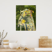 1138ガーデンアートのキルト上の散水缶プリント ポスター (キッチン)