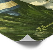 1138ガーデンアートのキルト上の散水缶プリント ポスター (角)