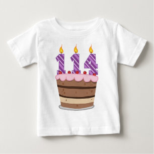 114歳のお誕生日ケーキ ベビーTシャツ