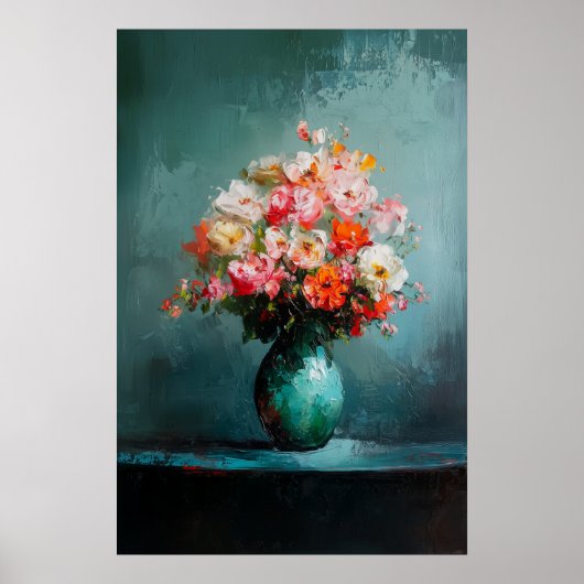 1140の強さとフローラミニマリズムの穏やかさ – こんにちは ポスター (正面)