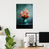 1140の強さとフローラミニマリズムの穏やかさ – こんにちは ポスター (ホームオフィス)