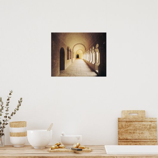 1148年に設立された回廊のインテリア観 ポスター (キッチン)