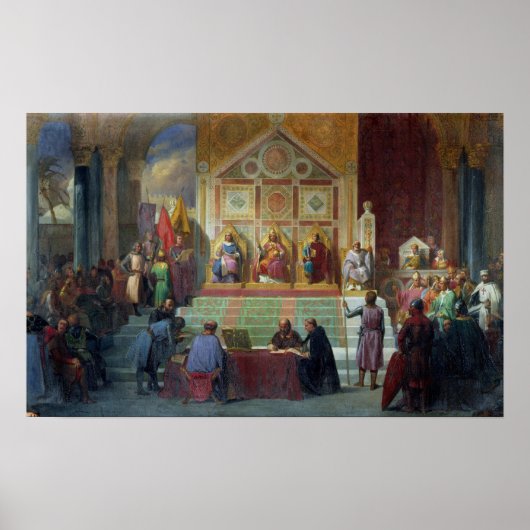 1148年、1840年のプトレマイオスにおける十字軍の集会 ポスター (正面)