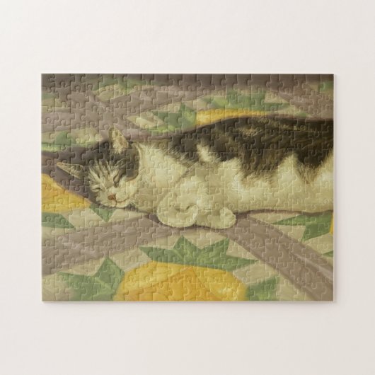 1149キルトの猫 ジグソーパズル (横)