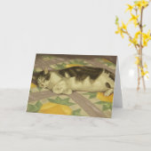 1149匹の猫がキルトの母の日のカードに カード (黄色い花)