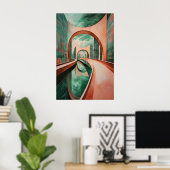 1154レトロ未来主義 ポスター (ホームオフィス)