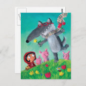 115.大きな悪いオオカミ ポストカード (正面/裏面)