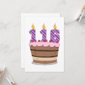 116歳のお誕生日ケーキ カード (正面/裏面インサイチュ)