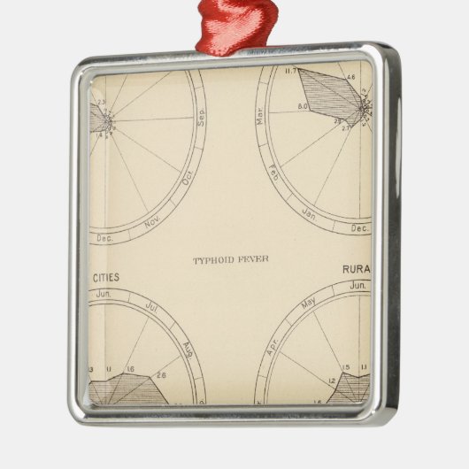 117の死のインフルエンザ、腸チフス1900年1890年 メタルオーナメント (左)