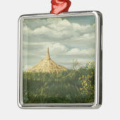 1170年の煙突の石の景色 メタルオーナメント (左)