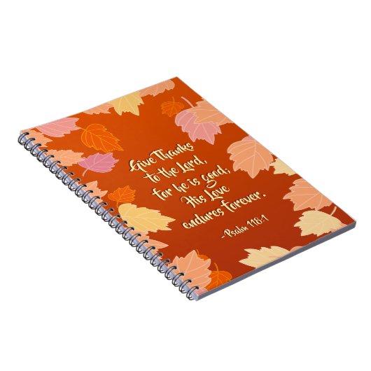 118:1彼は与え良いという主への詩篇 ノートブック (右側)