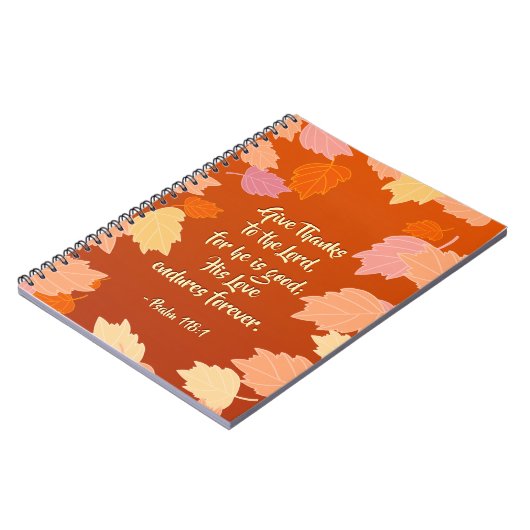 118:1彼は与え良いという主への詩篇 ノートブック (左側)