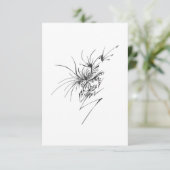 118 Black White Abstract Tribal Tattoo Art サンキューカード (スタンド正面)