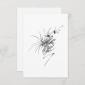 118 Black White Abstract Tribal Tattoo Art サンキューカード (正面/裏面)