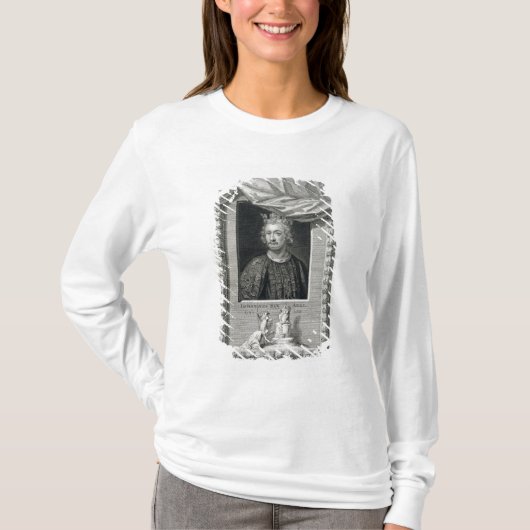 1199年からの、engravジョンの(1167-1216年の)イギリス国王 tシャツ (正面)