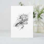 119 Black White Abstract Tribal Tattoo Art サンキューカード (スタンド正面)