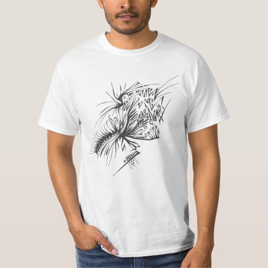119 Black White Abstract Tribal Tattoo Art Tシャツ (正面)