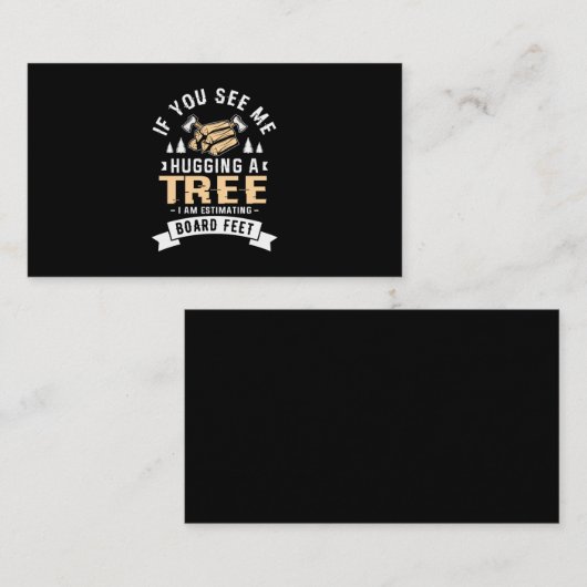 11.もしあなたは私がボーを推定している木を抱きしめている見る 名刺 (正面/裏面)