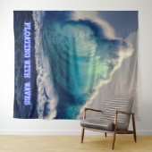 11.ブルー海波,海愛好者のヴィンテージ タペストリー (インサイチュ(横))