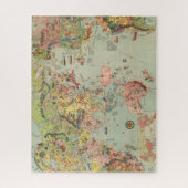 11.世界地図-世界の航空路 ジグソーパズル (縦)