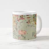 11.世界地図-世界の航空路 ジャンボコーヒーマグカップ (正面右)