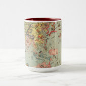 11.世界地図-世界の航空路 マグカップ (中央)