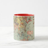 11.世界地図-世界の航空路 マグカップ (中央)