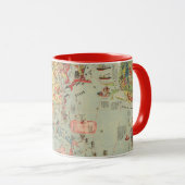 11.世界地図-世界の航空路 マグカップ (正面右)