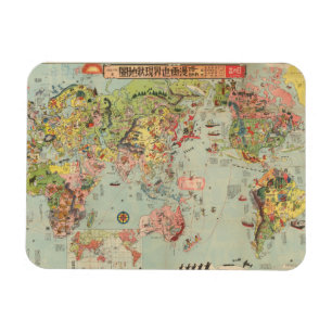 11.世界地図-世界の航空路 マグネット