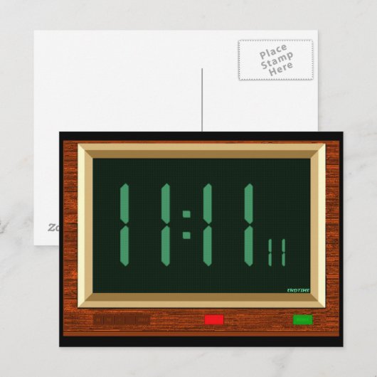 11:11時計はがき ポストカード (正面/裏面)