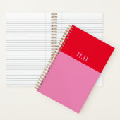 11:11積荷目録 |ピンクと赤のカラーブロック ノートブック (内側)
