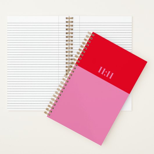 11:11積荷目録 |ピンクと赤のカラーブロック ノートブック (内側)