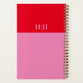 11:11積荷目録 |ピンクと赤のカラーブロック ノートブック (裏面)