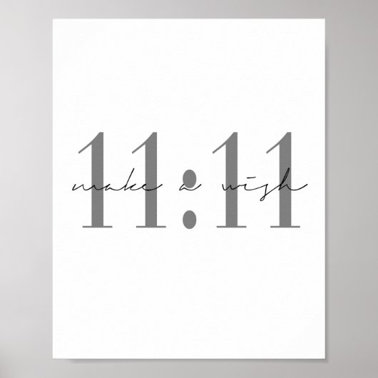 11:11願いを立てる ポスター (正面)